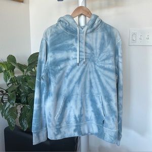 American Eagle Tie Dye Sweatshirt/Hoodie Sz M Super Soft Blue White Cotton